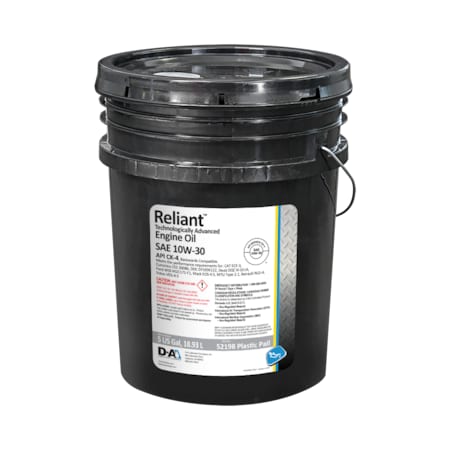 D-A Lubricant Co D-A Reliant Heavy Duty Engine Oil SAE 10W30, CK-4 - 5 Gallon Pail 52198